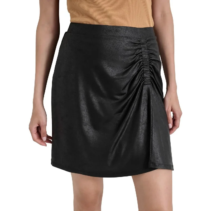 DKNY Womens Ruched  Mini Skirt wrap skirt elegant