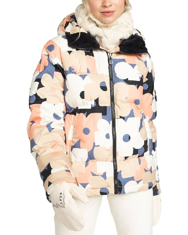 ROXY Alofted Puffy Snow Jacket Knit Jacket Woven Jacket Fleece Jacket