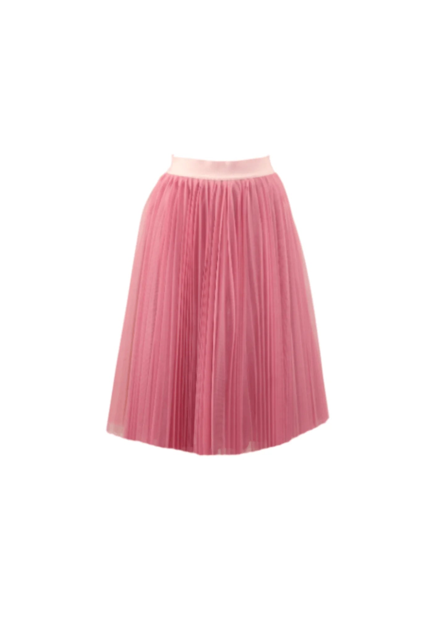 PINK SKIRT IN TULLE leather skirt sleek