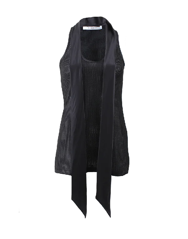 Mesh Racer Back Tank long tank top