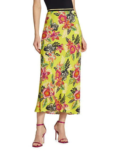 A-Lister Slip Skirt Yellow Acid Floral - Le Superbe modal blend skirt