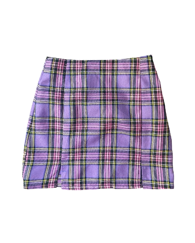 Vintage Y2K Check Mini Skirt denim skirt classic