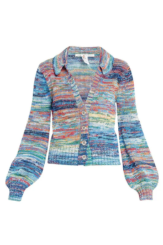 Damaris Cardigan Ribbed Striped Patterned