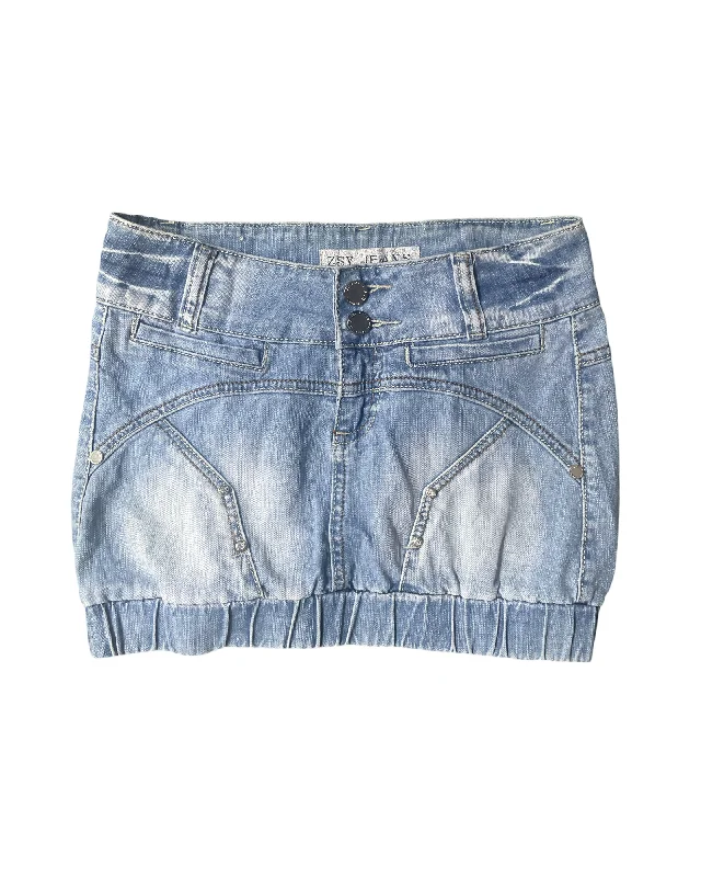 Vintage Y2K Mini Skirt ribbed skirt waist