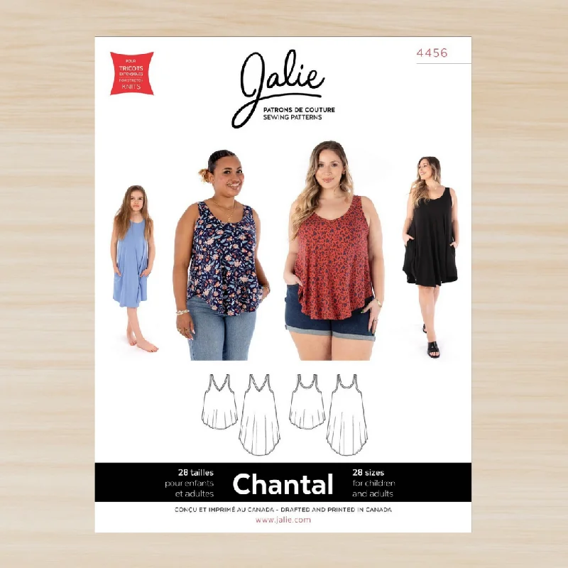Jalie 4456 - Chantal Swing Tank Top and Dress 2yrs to 2XL neon tank top