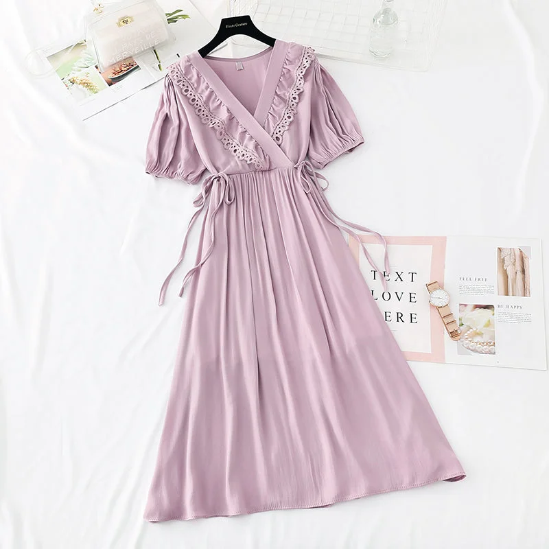 French retro skirt fairy super xiansen lace up waist length skirt  4155 leather skirt refined