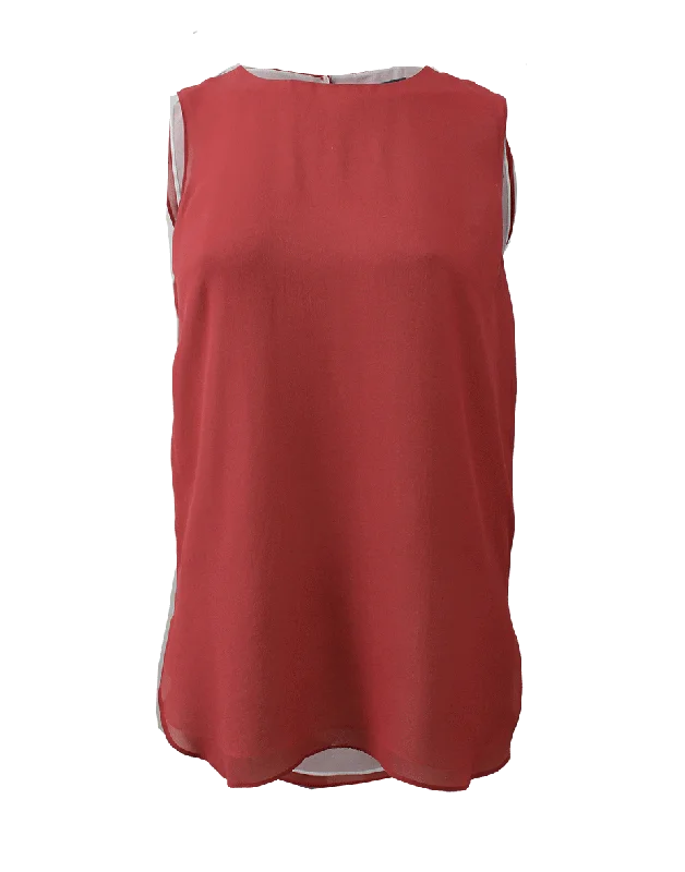Colorblock Double Layer Tank glitter tank top