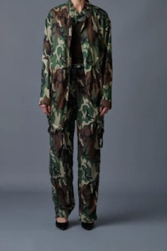 Le Superbe Santa Cruz Cargo Pant Urbam Camo Lightweight Linen Pants