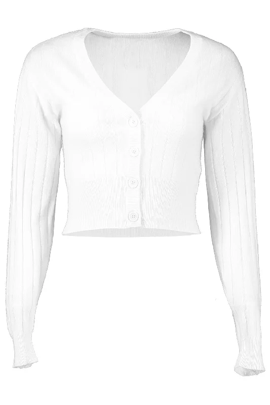 Ribbed Cardigan Seamless Knitted Crochet