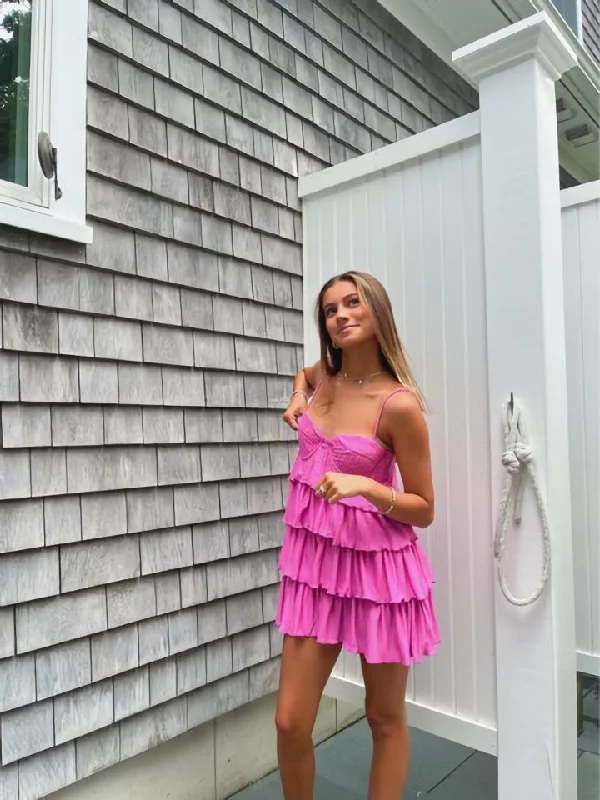 Cute A-line Spaghetti Straps Homecoming Dress,Party Dress Tunics Print Colorful