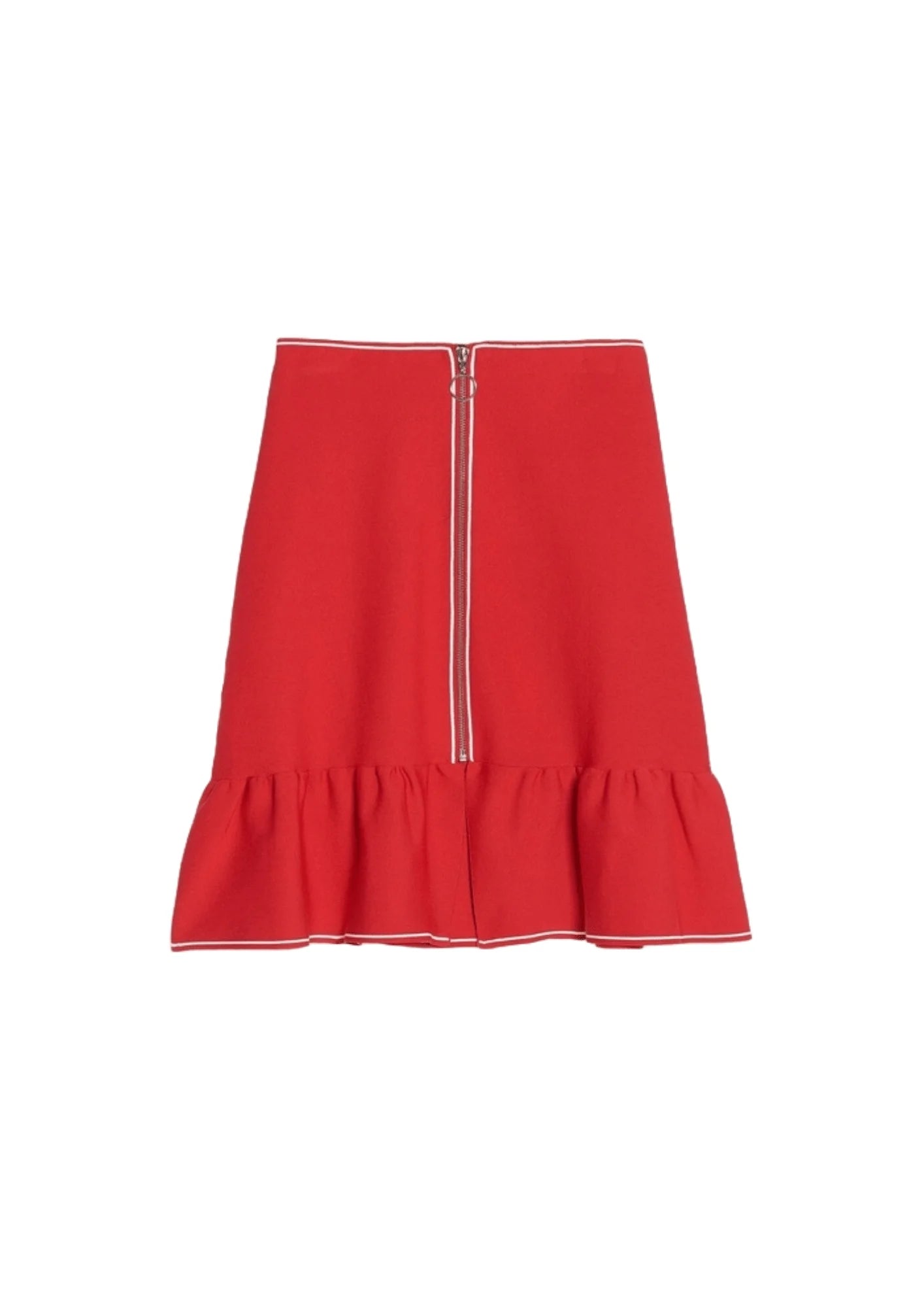 RED A-LINE SKIRT velvet skirt plush