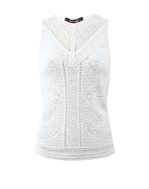 Crewneck Textured Knit Tank activewear tank top