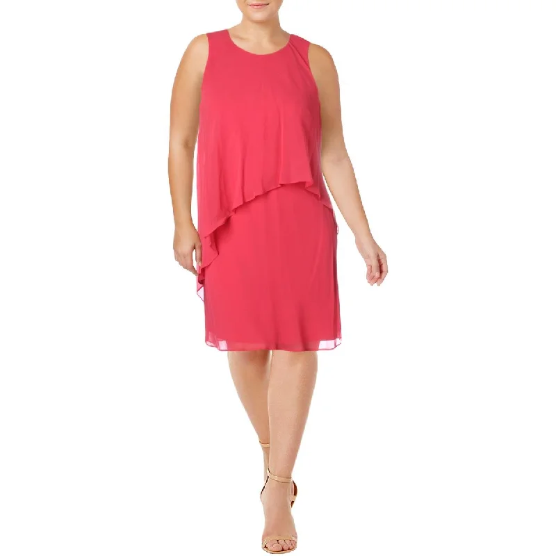 Lauren Ralph Lauren Womens Lonia Georgette Tiered Party Dress Tunics Top rated