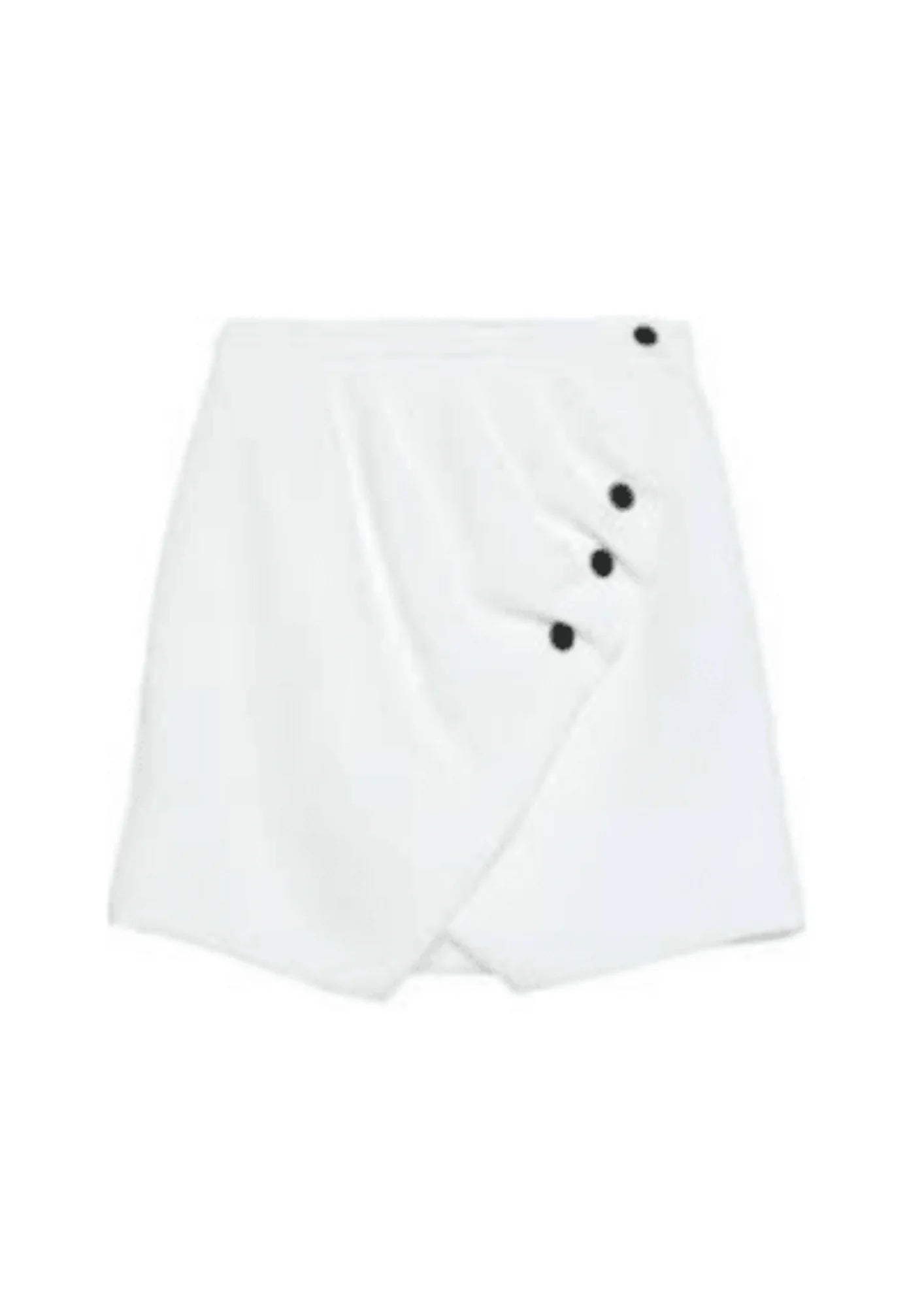 WHITE FRONT BUTTON MINI SKIRT summer skirt style