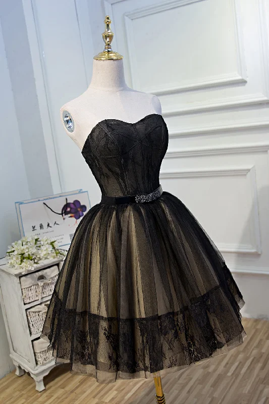 Beautiful Black Sweetheart Homecoming Dresses Cute Party Dress Tunics Cozy soft