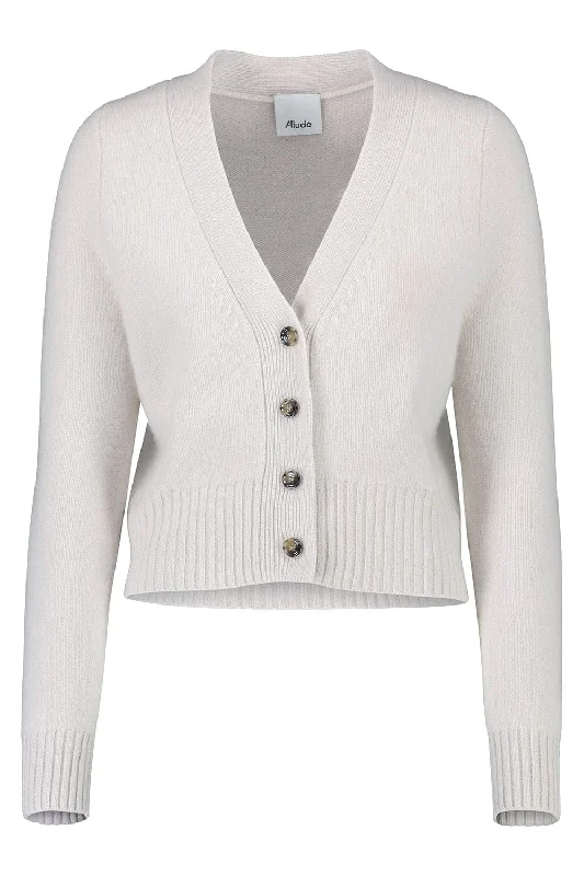V-Cardigan - Ivory Tailored Straight A-Line
