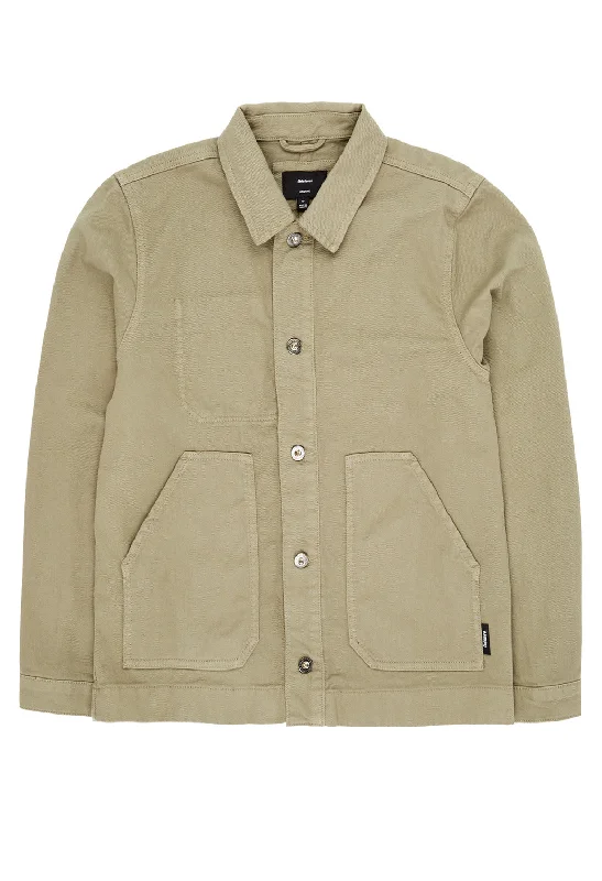 Finisterre Women's Yarrel Chore Jacket - Willow Green Collared Jacket Crew Neck Jacket Turtle Neck Jacket
