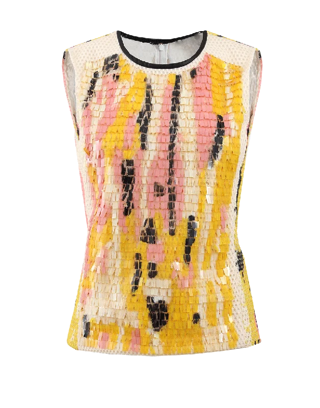 Paintbrush Print Tank gym tank top