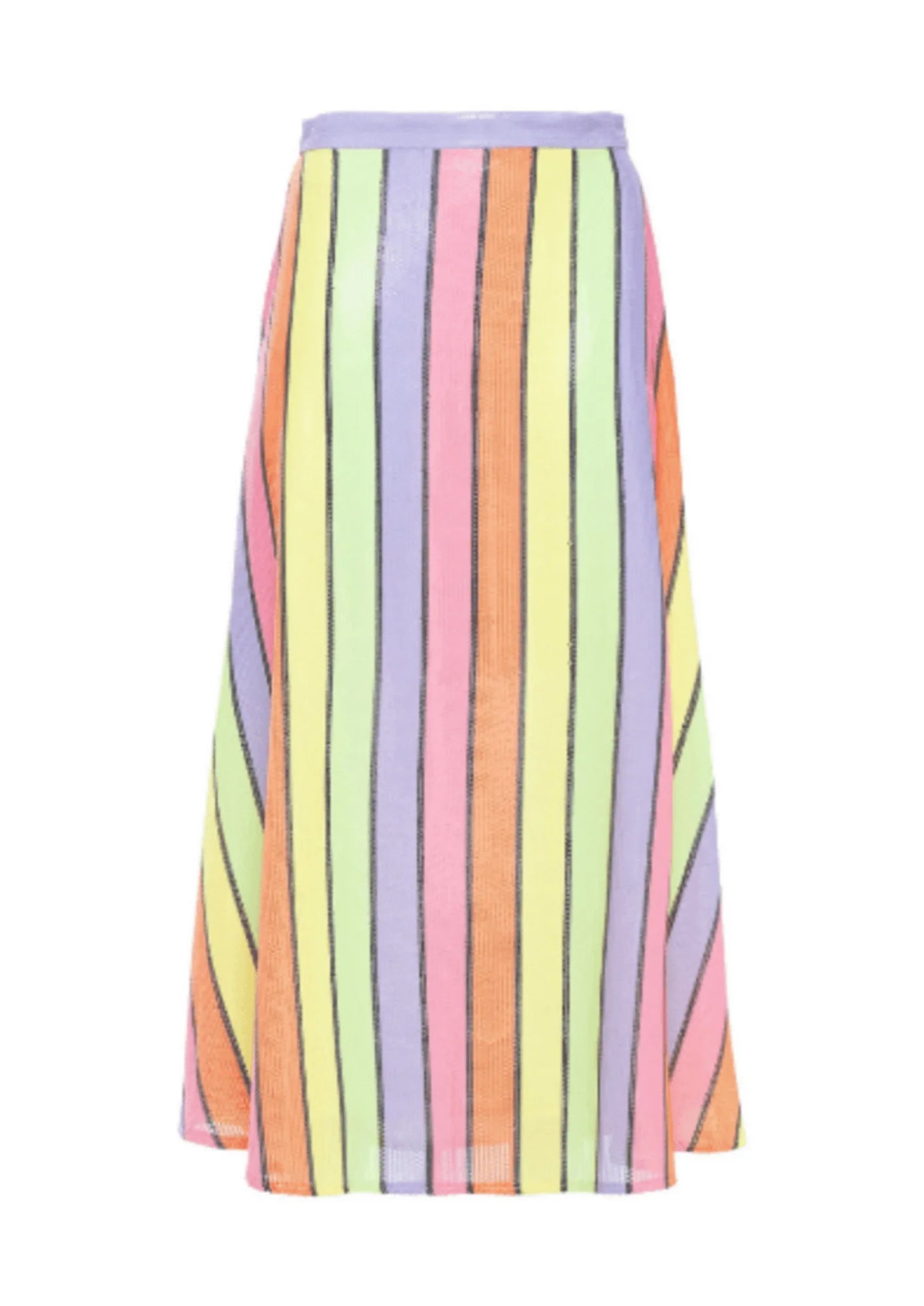 MULTICOLORED SEQUINED MIDI SKIRT high slit skirt
