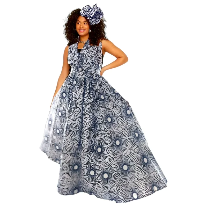 African Print Ankara Infinity Skirt with Pockets and Headwrap leather skirt modern