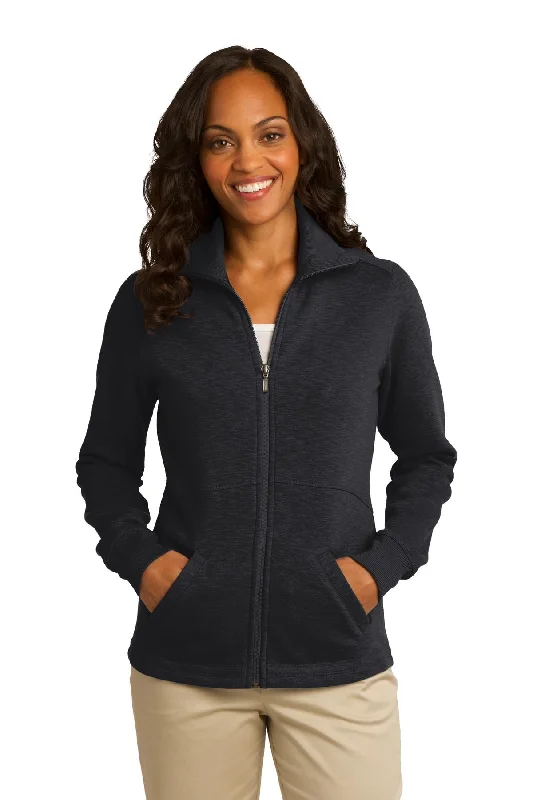 Custom Embroidered - Port Authority® Women's Slub Fleece Full-Zip Jacket. L293 Print Jacket Jacquard Jacket Embroidered Jacket