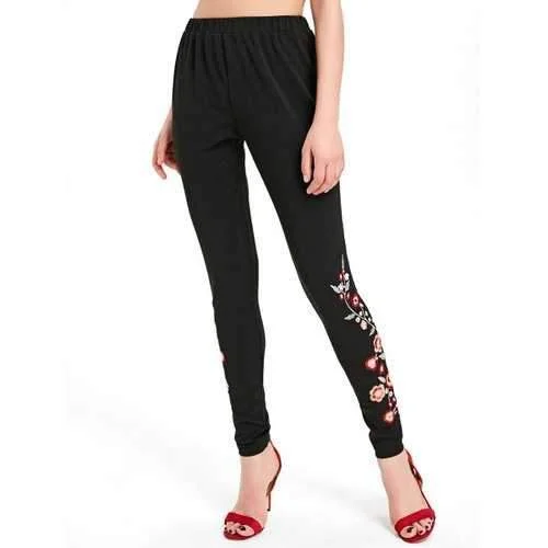 Embroidery Sides Pants - Black M Classic Chino Pants