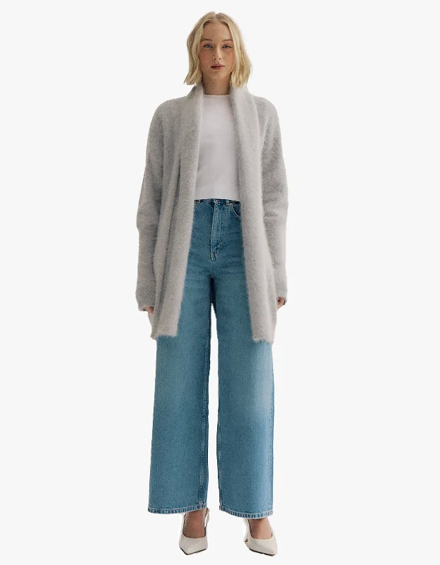 Sophia Cardigan - Grey Elasticated Padded Insulated