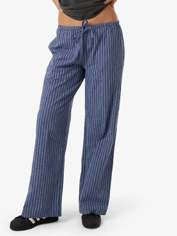 Infinity Drawstring Pant - Estate Blue Trendy Wide-Leg Pants