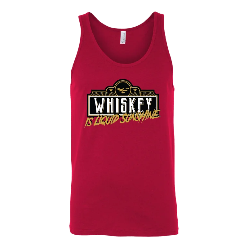 Whiskey Is Liquid Sunshine Tank Top cold shoulder tank
