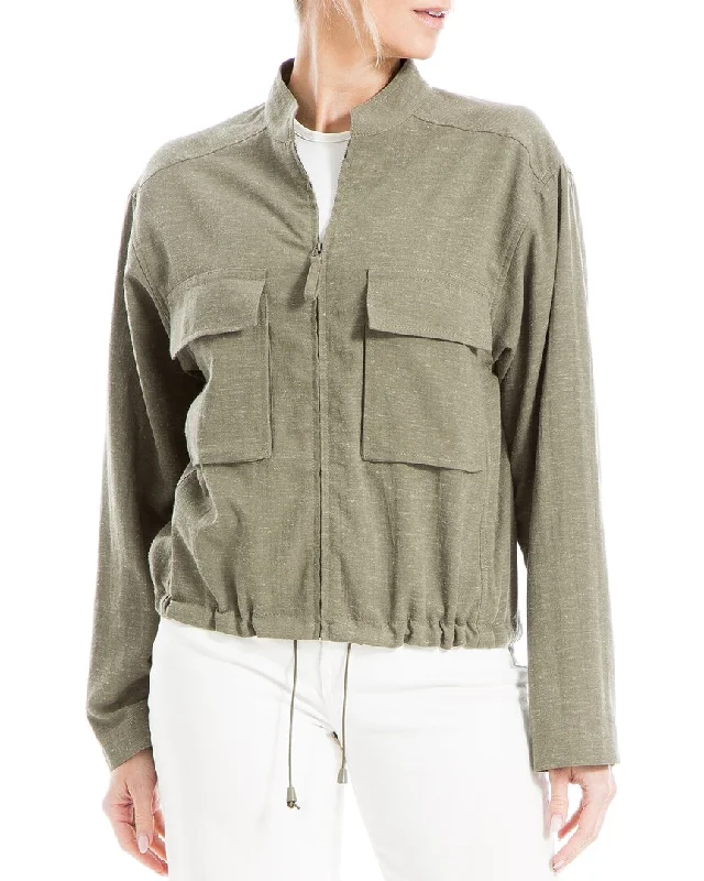 Max Studio Linen-Blend Jacket Appliqued Jacket Beaded Jacket Sequined Jacket