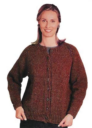 Top Down Cardigan Pattern (Knit) Welt Pockets Slit Pockets Flap Pockets