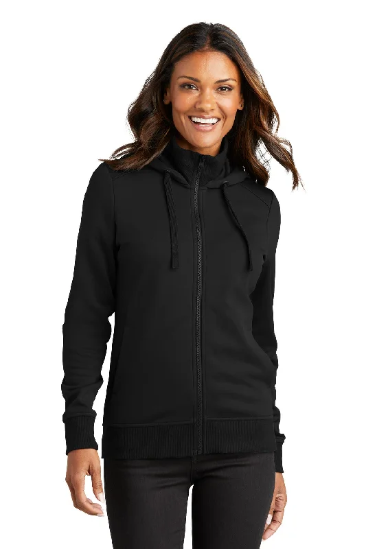 Custom Embroidered - Port Authority® Women's Smooth Fleece Hooded Jacket L814 Hoodie Zip-Up Jacket Button-Up Jacket