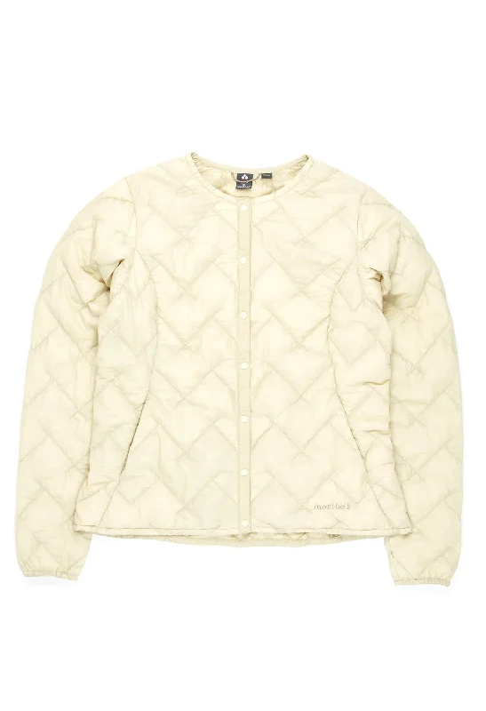 Montbell Women's Superior Down Round Neck Jacket - Ivory Anorak Shell Jacket Lightweight Jacket