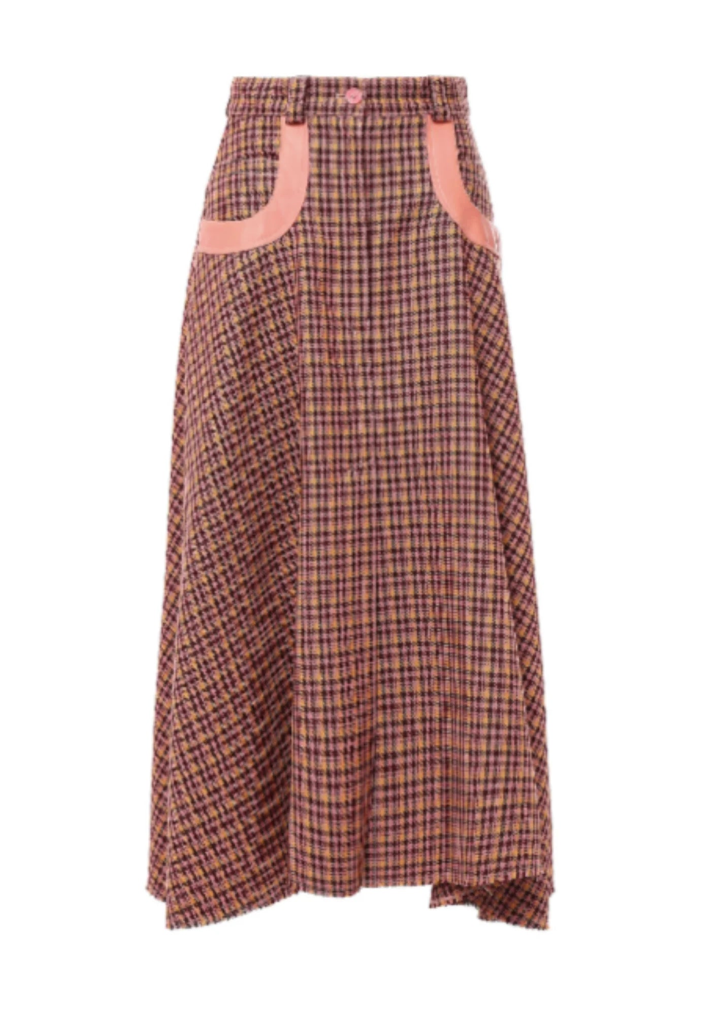 RUFFLED WOOL-JACQUARD MIDI SKIRT silk skirt lustrous