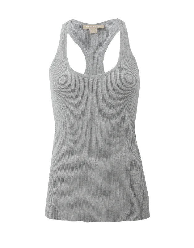 Ribbed Racer Back Tank flowy tank top