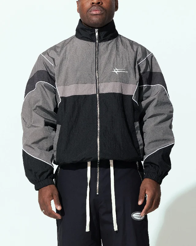 Loiter Axel Track Jacket Black/Grey Rayon Jacket Velvet Jacket Corduroy Jacket