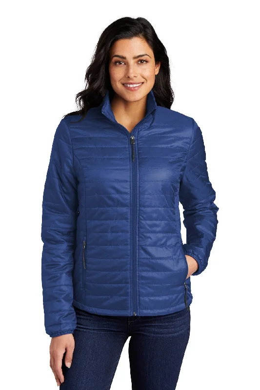 Custom Embroidered - Port Authority® Women's Packable Puffy Jacket L850 Cardigan Sweater Pullover