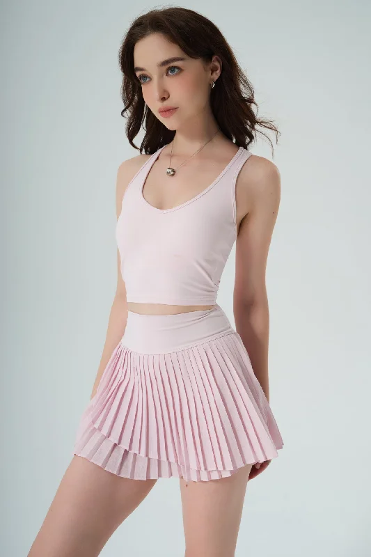 Elay Tank - Blush cold shoulder tank