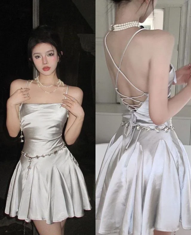 Retro Mini Dress for Women Sleeveless Sexy Party Dress Homecoming Dress Tunics Sophisticated sleek