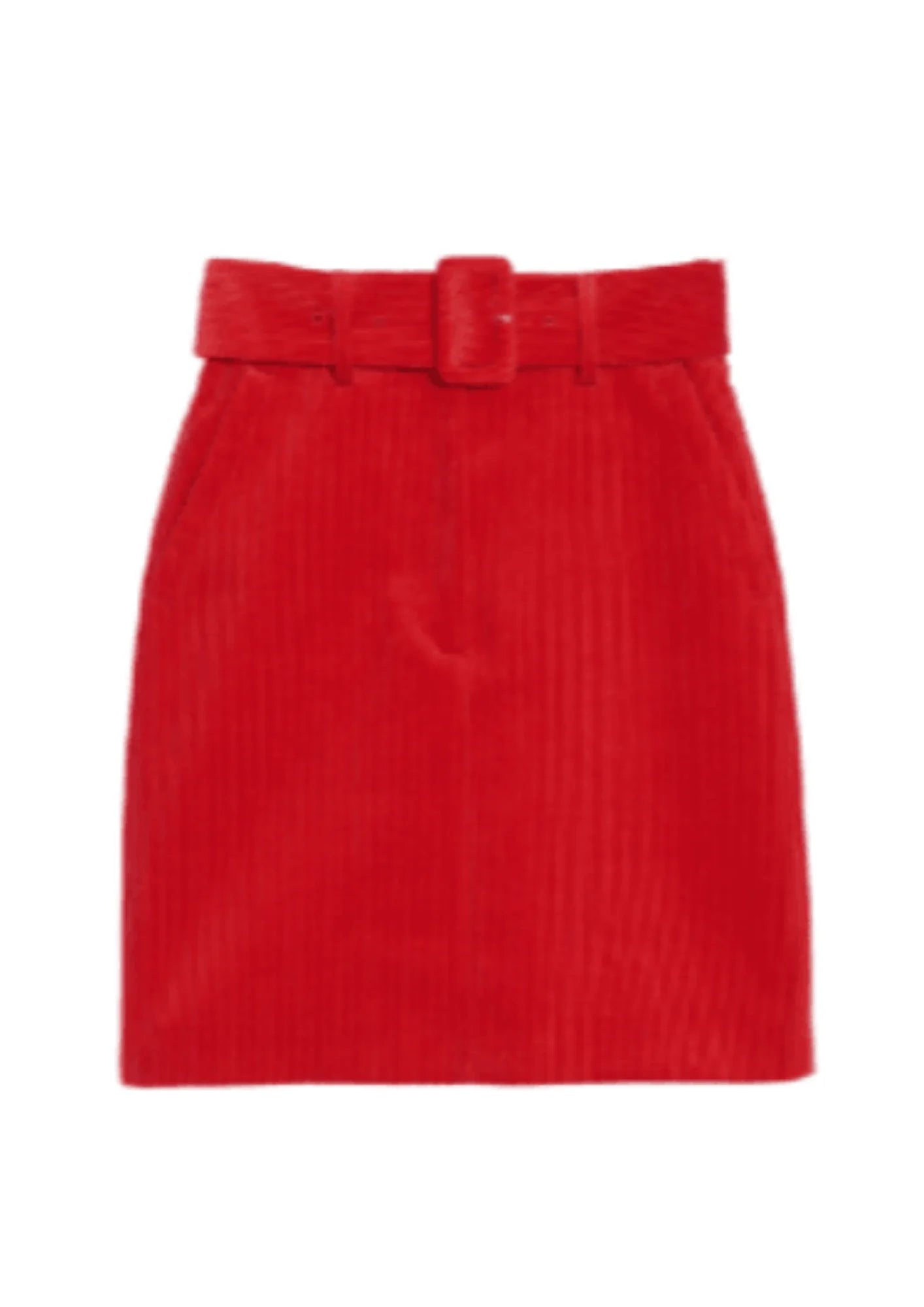 RED CORDUROY MINI SKIRT patchwork skirt art