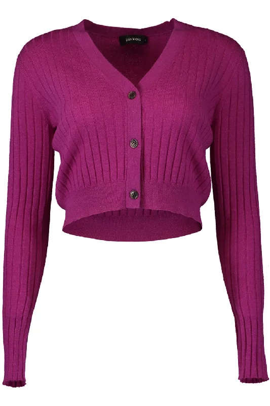 Corinne Cardigan - Mulberry Neon metallic Matte