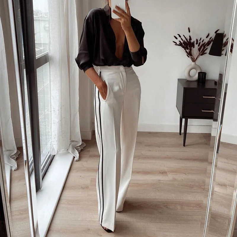 Fashionable Straight-Leg Pants Casual Sweatpants Style