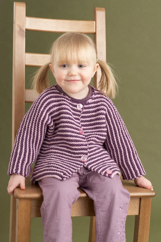 Cheerful Baby Cardigan Pattern (Knit) Zippered Buttoned Snapped