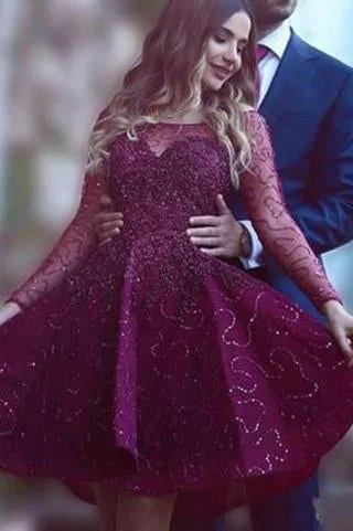 Wine Red Prom Dresses Beading Prom Gowns Cute Party Dress Short Prom Dress Shift Classic Vintage