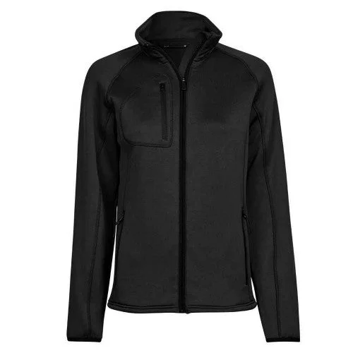 Tee Jays Womens/Ladies Stretch Fleece Jacket Stand-Up Collar Roll-Neck Collar Turtle Neck
