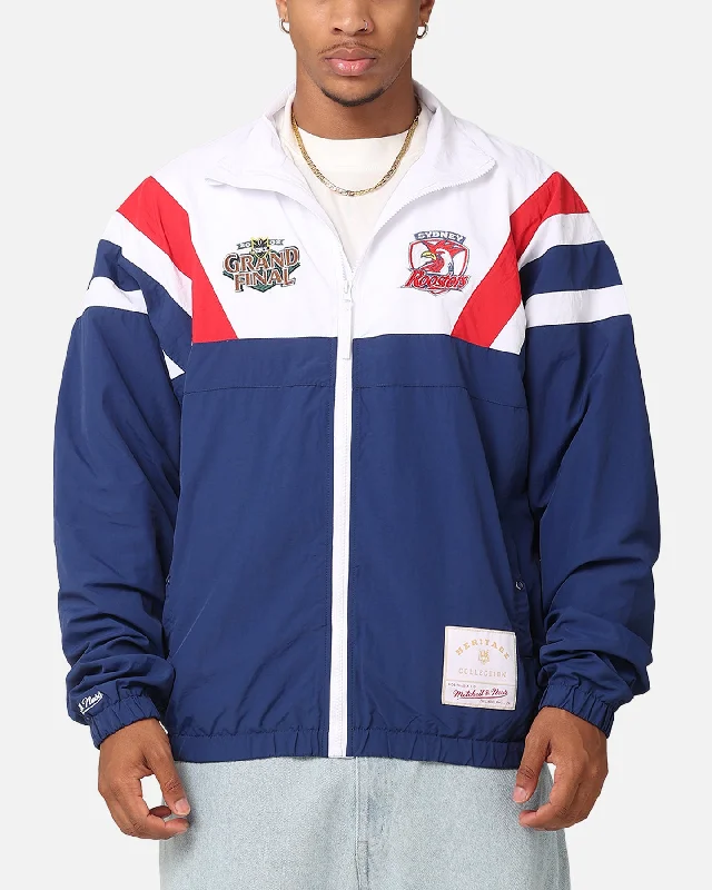 Mitchell & Ness Sydney Roosters Full Zip Spray Jacket White/Red/Navy One-Shoulder Jacket Off-the-Shoulder Jacket Asymmetrical Jacket