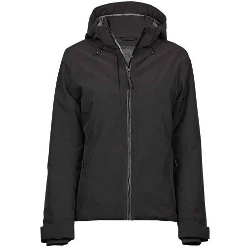 Tee Jays Womens/Ladies Waterproof Jacket Notch Collar Jacket Peter Pan Collar Jacket Cowl Neck Jacket