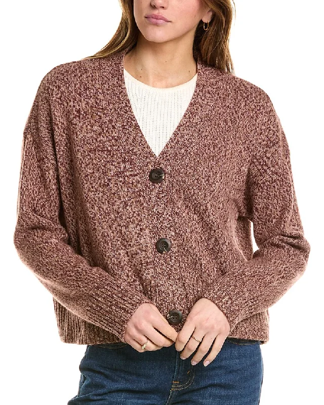 Monrow Oversized Wool & Cashmere-Blend Cardigan Satin Fabric Silk Fabric Chiffon Fabric