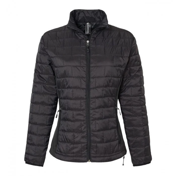 Burnside Women's Element Puffer Jacket Elasticated Jacket Padded Jacket Insulated Jacket