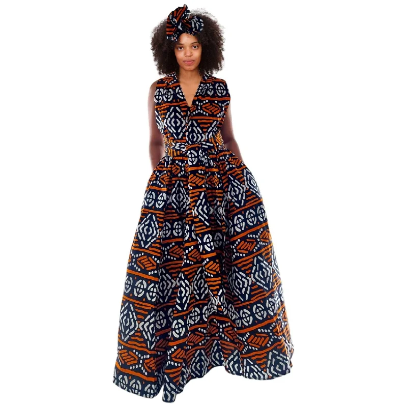 African Print Ankara Infinity Skirt with Pockets and Headwrap/Sash lace skirt romantic